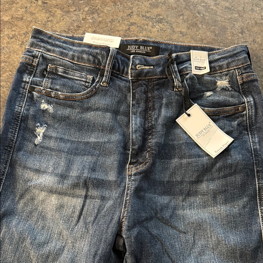 Judy Blue Women's Distressed Blue Jeans